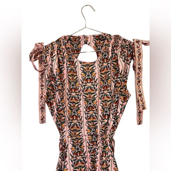 NEW Agua by Agua Bendita Guaguanco Monarca Rosa Cotton Midi Dress Large - Picture 8 of 16